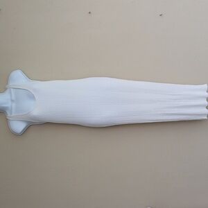 NSF White Ivory Cream Ribbed Dress Maxi Large